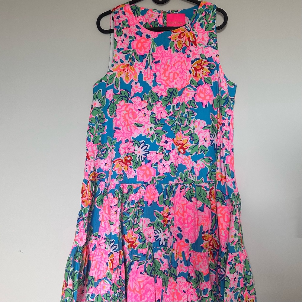 Pink Lilly Pulitzer Trina Dress Size M - Picture 4 of 10